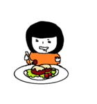 食いしん坊な女の子（個別スタンプ：23）