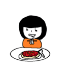 食いしん坊な女の子（個別スタンプ：26）