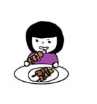 食いしん坊な女の子（個別スタンプ：32）
