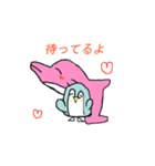 ペンギンのかなちゃんとイルカ（個別スタンプ：12）