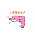 ペンギンのかなちゃんとイルカ（個別スタンプ：16）