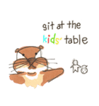 The adorable otters speak English（個別スタンプ：1）