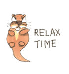 The adorable otters speak English（個別スタンプ：21）