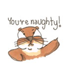 The adorable otters speak English（個別スタンプ：36）