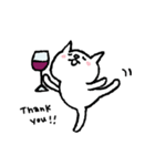 おじ猫 ワイン大好き（個別スタンプ：7）