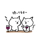 おじ猫 ワイン大好き（個別スタンプ：26）