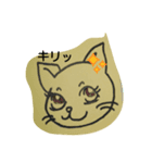 紙の上のにゃんこ（個別スタンプ：3）