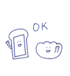 クリームパンと食パン（個別スタンプ：4）