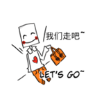 workaholic white paper（個別スタンプ：8）