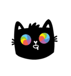 Black rainbow cat（個別スタンプ：31）