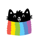 Black rainbow cat（個別スタンプ：33）