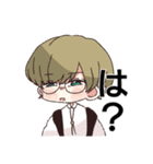 マッシュくんと女の子（個別スタンプ：4）
