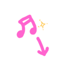 矢印と文字（個別スタンプ：7）