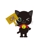 Short tail Black cat（個別スタンプ：17）