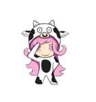 Little cow sticker（個別スタンプ：7）