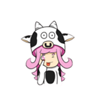 Little cow sticker（個別スタンプ：32）