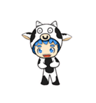 Little cow sticker（個別スタンプ：40）
