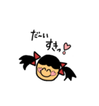 可愛い女の子とワンちゃん（個別スタンプ：3）