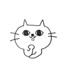 かわいいしろねこ（個別スタンプ：1）