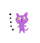 紫ねこ（個別スタンプ：7）