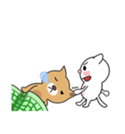 カク猫、ダク犬 (Kaku Cat and Daku Dog)（個別スタンプ：6）