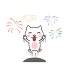 カク猫、ダク犬 (Kaku Cat and Daku Dog)（個別スタンプ：36）