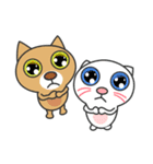 カク猫、ダク犬 (Kaku Cat and Daku Dog)（個別スタンプ：40）