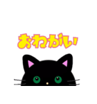 鼻上クロネコ（個別スタンプ：11）