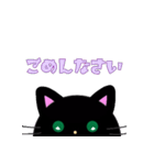 鼻上クロネコ（個別スタンプ：13）