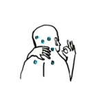 Neck pain man（個別スタンプ：12）