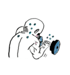 Neck pain man（個別スタンプ：28）