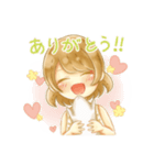うさぎと女の子のゆるふわ日常スタンプ（個別スタンプ：9）