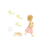うさぎと女の子のゆるふわ日常スタンプ（個別スタンプ：22）