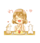 うさぎと女の子のゆるふわ日常スタンプ（個別スタンプ：38）