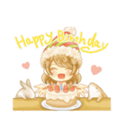 うさぎと女の子のゆるふわ日常スタンプ（個別スタンプ：39）