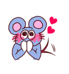 表情豊かなネズミくん（個別スタンプ：3）