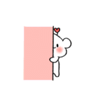 A cute bear with hearts（個別スタンプ：1）