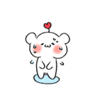 A cute bear with hearts（個別スタンプ：24）