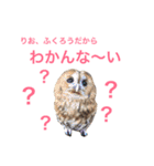 ふくろうの、りおさん。（個別スタンプ：20）