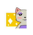 Madame cat sticker1（個別スタンプ：4）
