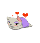 Madame cat sticker1（個別スタンプ：21）
