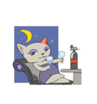 Madame cat sticker1（個別スタンプ：24）