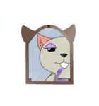 Madame cat sticker1（個別スタンプ：37）