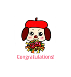 大切な人に贈ろう！カラフルわんこhappy英語（個別スタンプ：6）