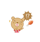 ラグビー応援クマさん（個別スタンプ：24）