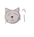 グレー猫あっさり顔（個別スタンプ：7）