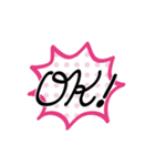 シンプルでおしゃれな文字（個別スタンプ：1）