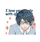 handsome man is whisper seductively3（個別スタンプ：21）
