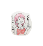 ストレスと戦う女の子（個別スタンプ：3）