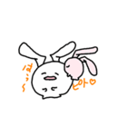 短足の耳垂れウサギ 4（個別スタンプ：8）